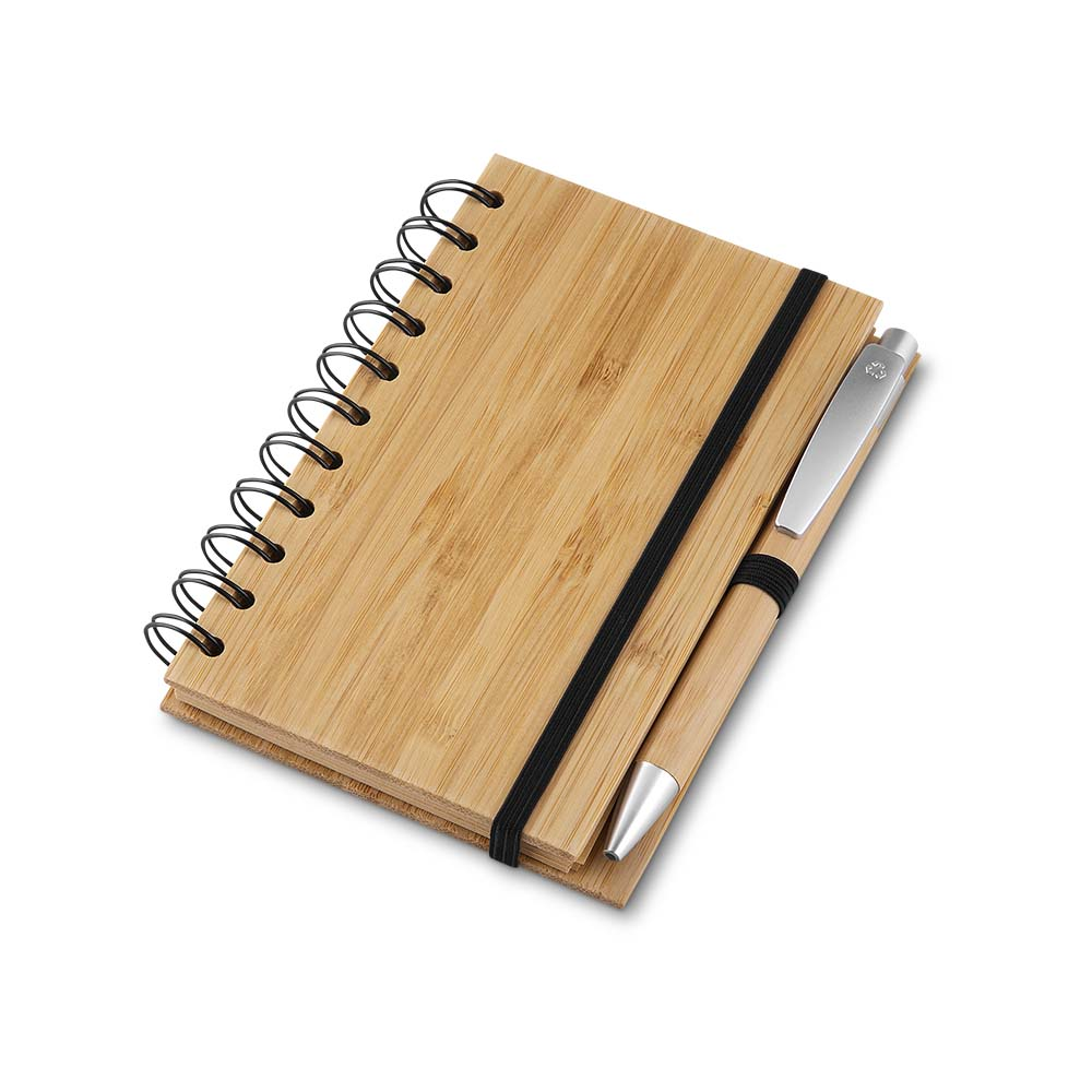 RD 8100380-Caderno Ecológico Personalizado com caneta 14 x 9 cm